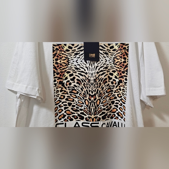 🔥 Roberto Cavalli Class Leopard Print Logo T-Shirt Multiple Sizes - Picture 8 of 16